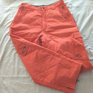 Oakley Orange Snow Pants Snowboarding Skiing Men's Sz XL EUC
